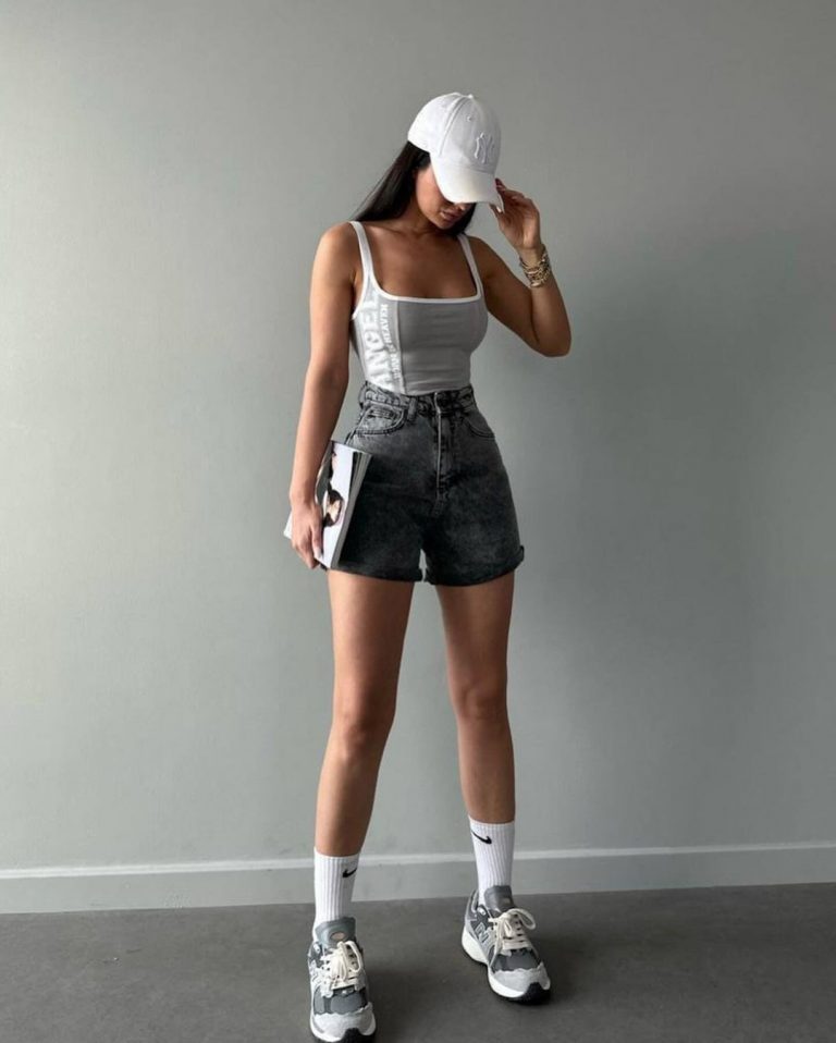 Monochrome Summer Shorts Set