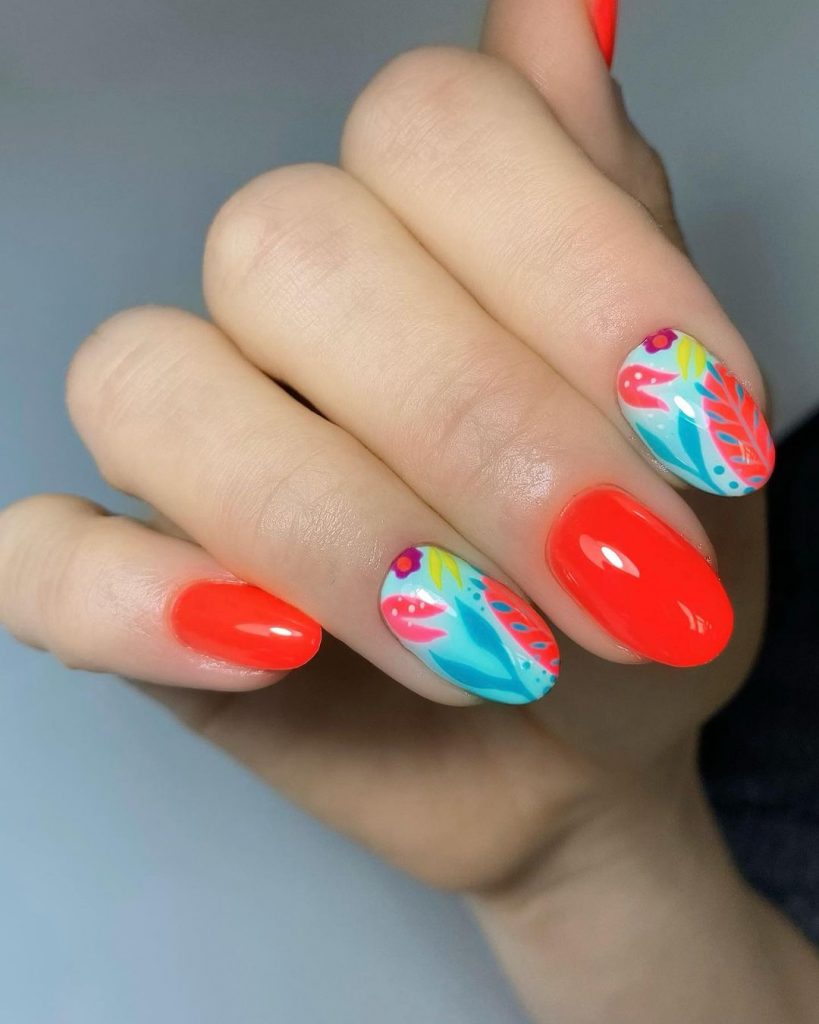 Embrace the Sunshine: Chic Summer Oval Nail Designs & Colors 27 Ideas