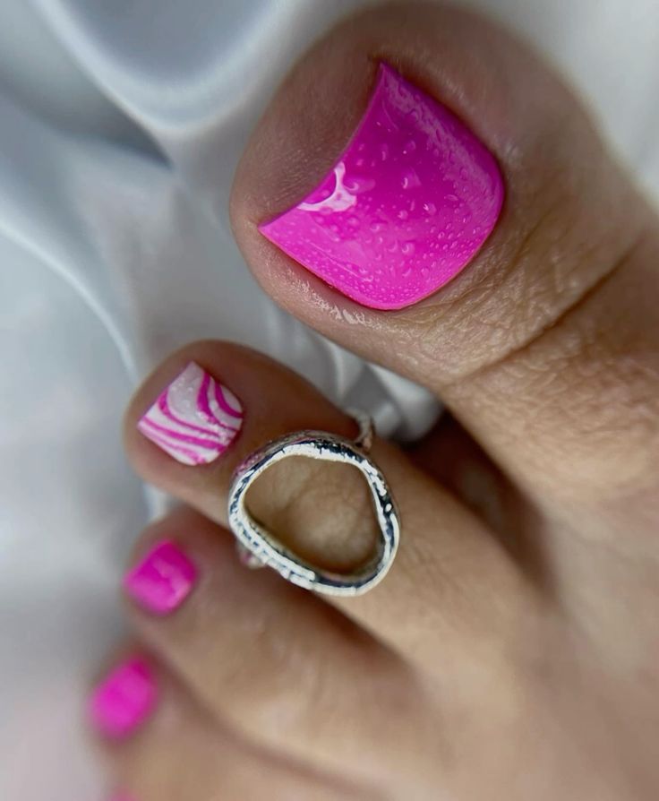 Summer Hot Pink Toe Nail Designs 24 Ideas: The Ultimate Guide for Trendy Pedicures