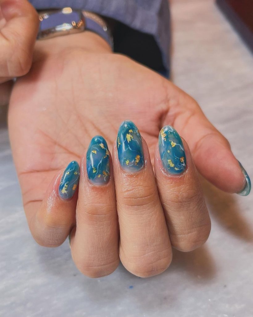 Embracing the Waves: Ocean-Inspired Nail Art 26 Ideas