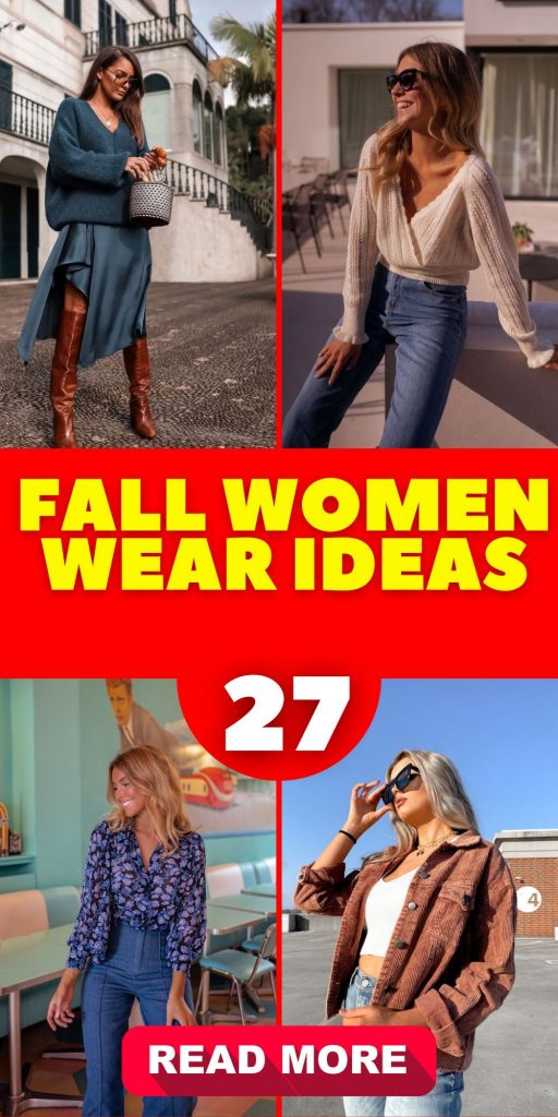 Trendy Fall Women Wear 27 Ideas: Cozy, Business Casual, and Formal Outfits