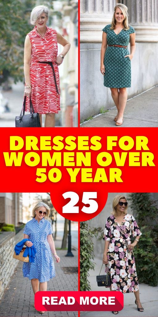 Stylish and Sophisticated: Choosing the Perfect Dresses for Women Over 50 25 Ideas