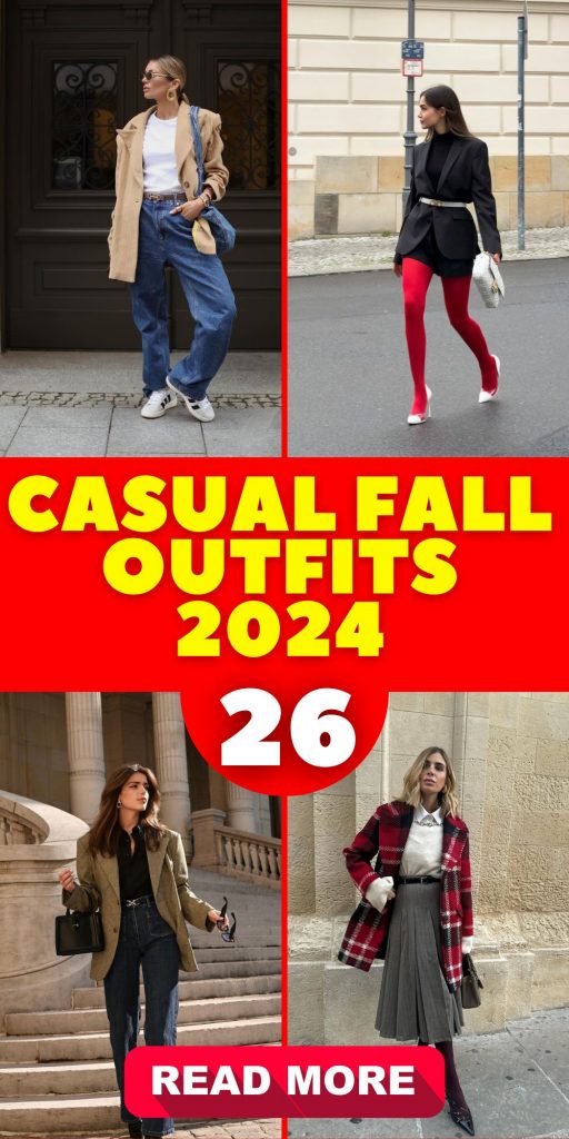 Casual Fall Outfits 2024 26 Ideas: Trendy and Comfortable Styles for the Season