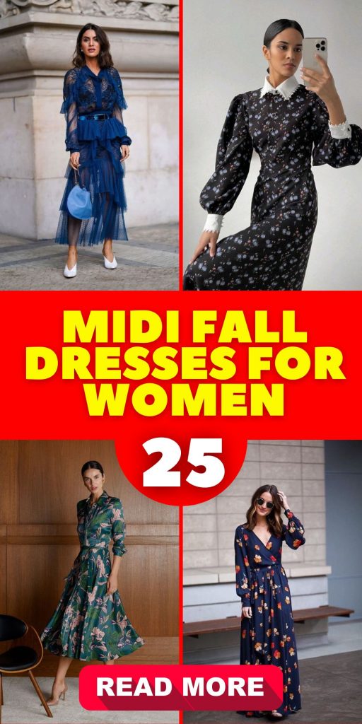 Midi Fall Dresses for Women 25 Ideas: The Perfect Seasonal Style