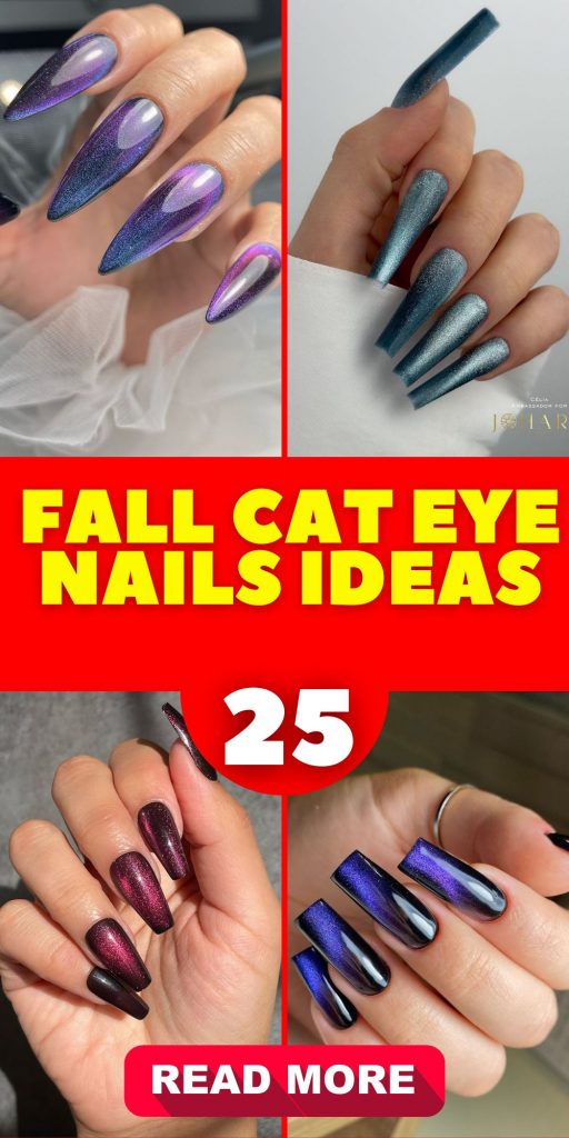 Fall Cat Eye Nails 25 Ideas: Captivating Designs