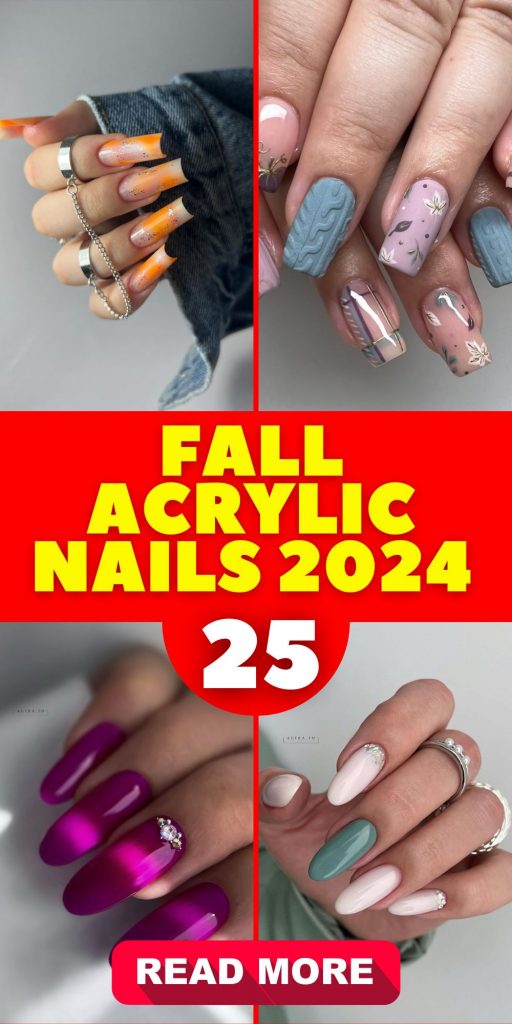 Fall Acrylic Nails 2024: Trendy Designs and 25 Ideas