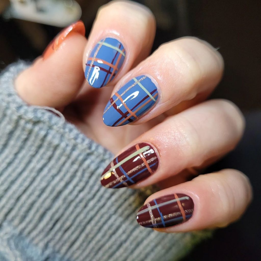 Fall Plaid Nails 2024 23 Ideas: A Trendy Guide to Chic Nail Designs