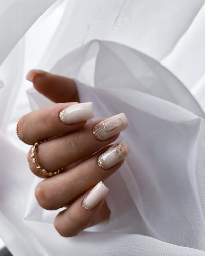 Stunning Fall Wedding Nails 2024