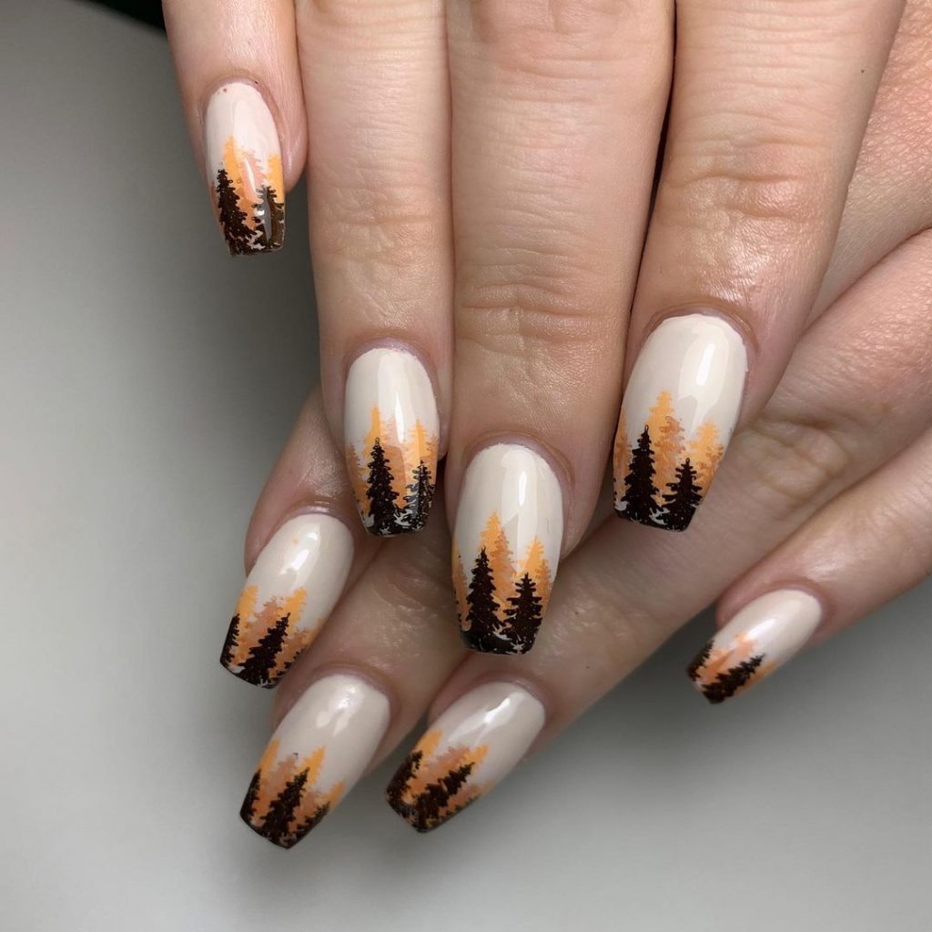 Fall Tree Nail Art 26 Ideas: A Journey Through Autumn Inspired Designs