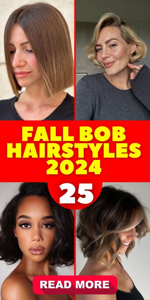 Stunning Fall Bob Hairstyles 2024 25 Ideas: Trendy Cuts and Colors for Every Hair Type