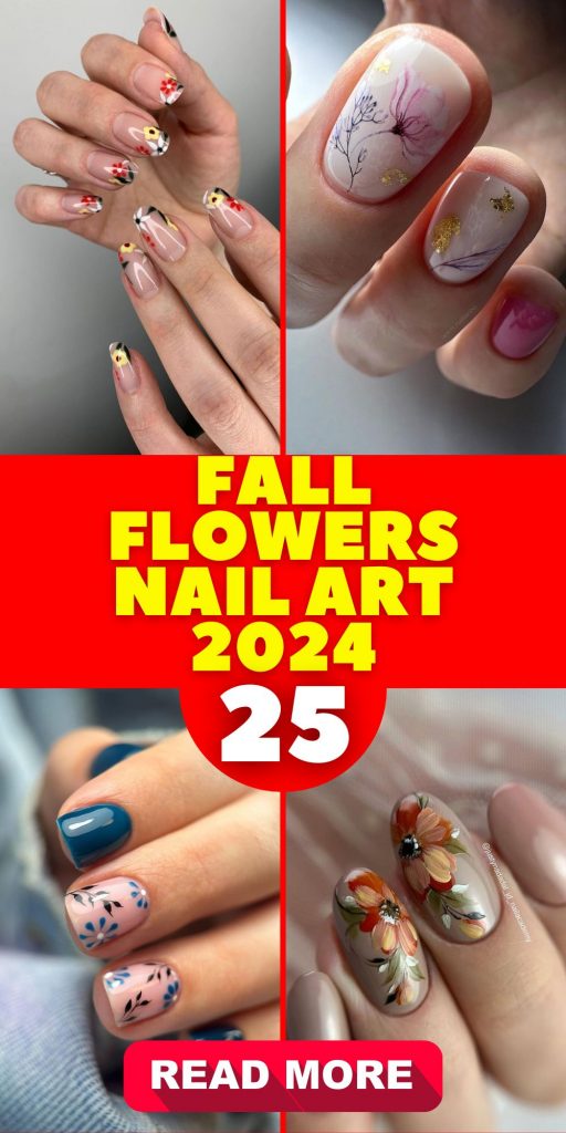 Top Fall Flowers Nail Art Designs for 2024 25 Ideas: Embrace the Beauty of Autumn