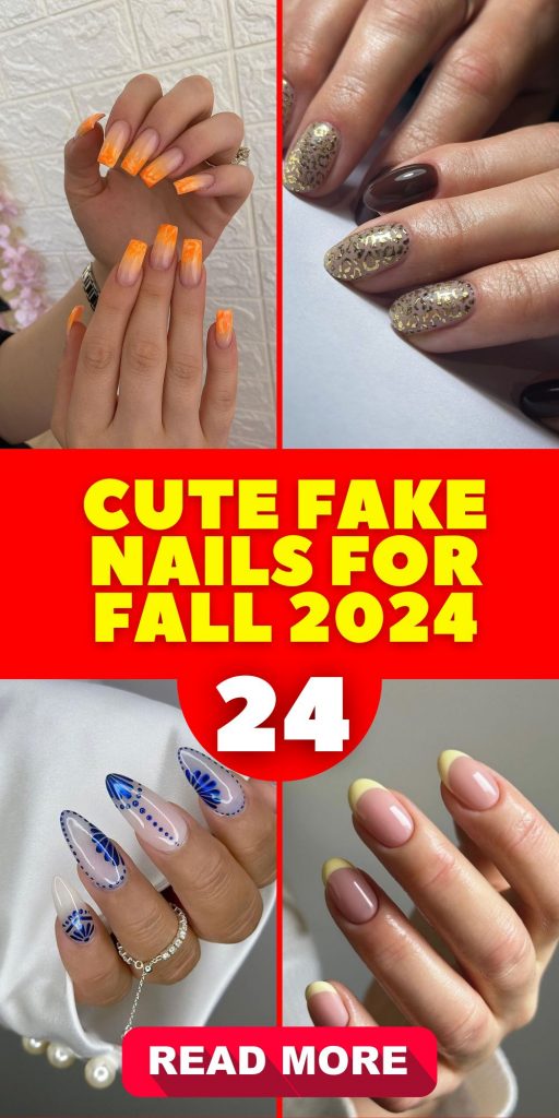 Cute Fake Nails for Fall 2024 24 Ideas: Trendy Designs and Inspo