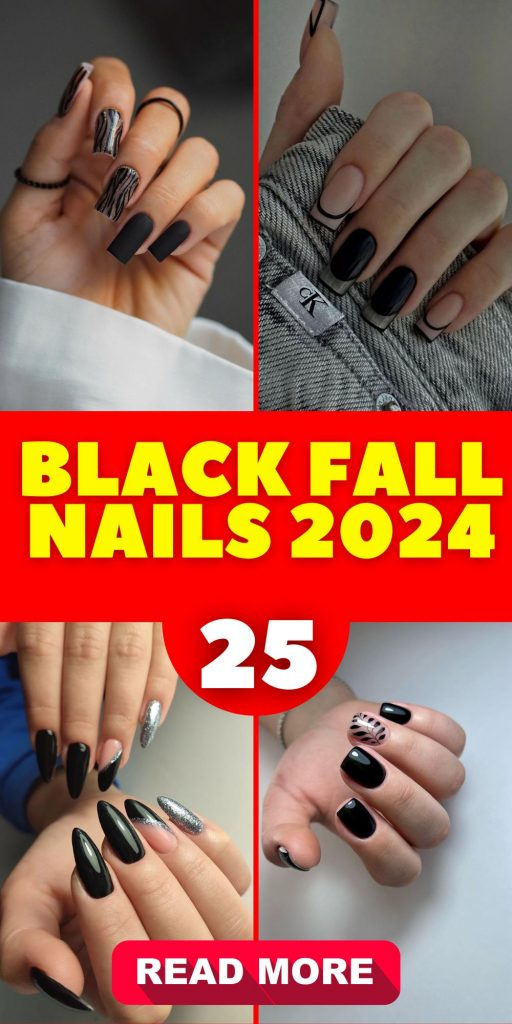 Trendy Black Fall Nails 2024: Stunning Designs and Inspiring 25 Ideas