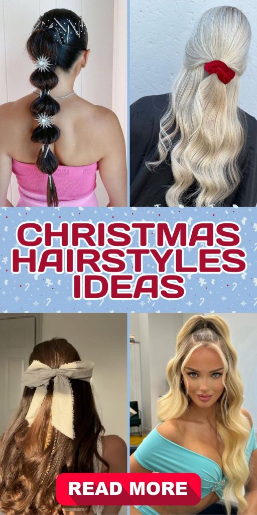 Festive Christmas Hairstyles to Shine This Holiday Season 26 Ideas