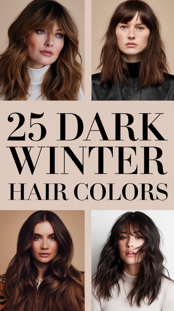 Dark Winter Hair Colors 2024 - 2025: A Palette of Bold Elegance 25 Ideas