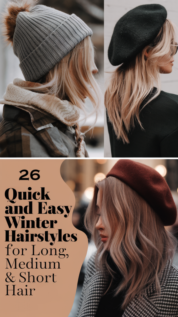 Quick and Easy Winter Hairstyles for Long, Medium & Short Hair 26 Ideas