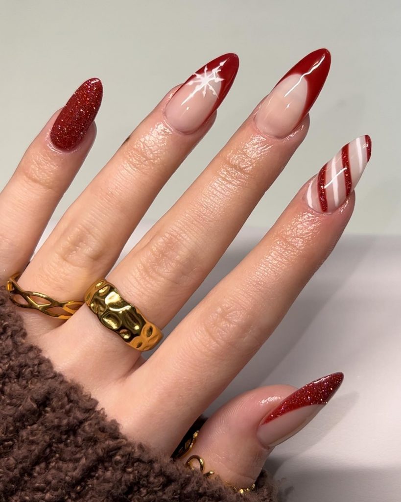 Red Holiday Nails 2024 - 2025: Festive Inspiration for Every Style 22 Ideas