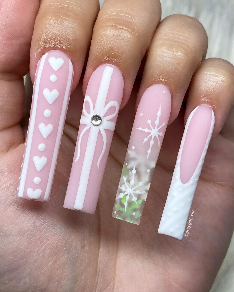 Pink Winter Nails 2024 - 2025: Trending Designs You’ll Love This Season 25 Ideas