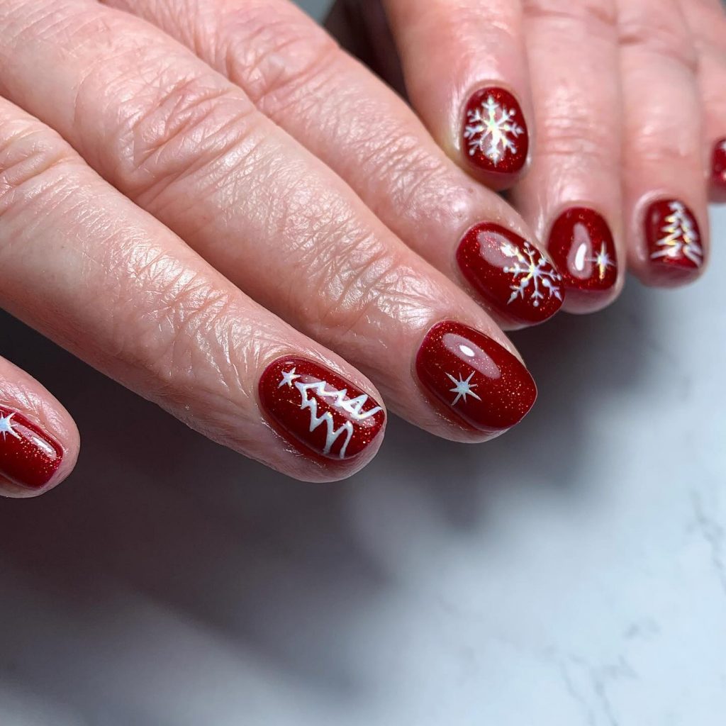 Snowflake Nails 21 Ideas 2024-2025: Winter’s Magical Nail Art Trends