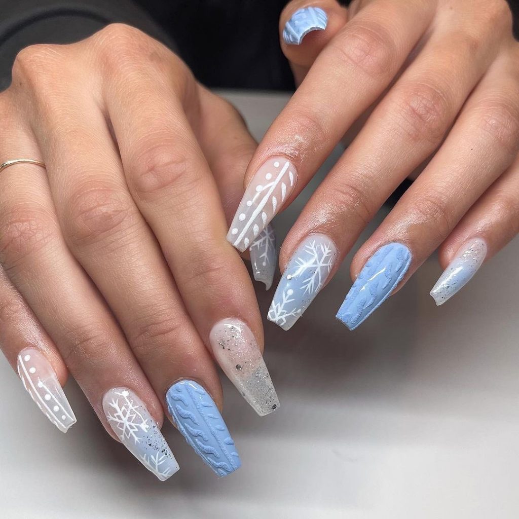 Snowflake Nails 21 Ideas 2024-2025: Winter’s Magical Nail Art Trends