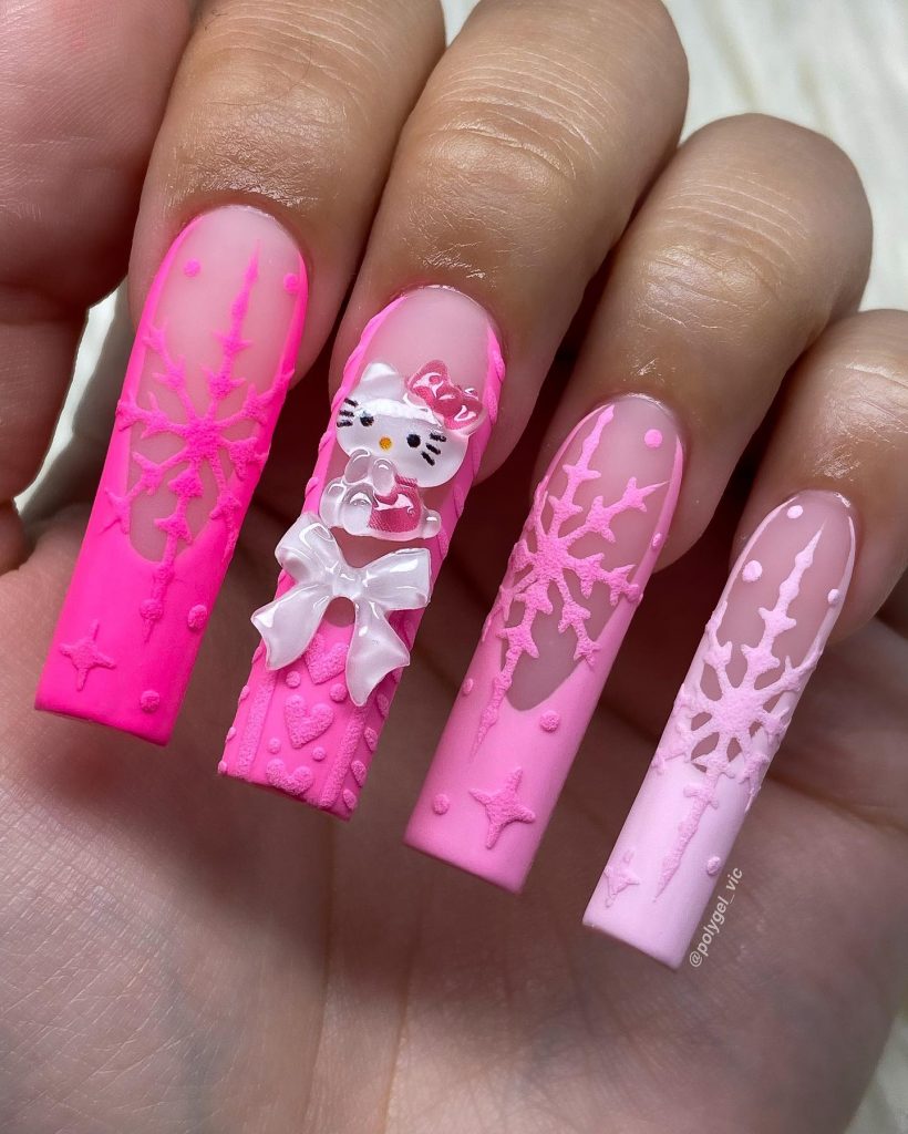 Pink Winter Nails 2024 - 2025: Trending Designs You’ll Love This Season 25 Ideas