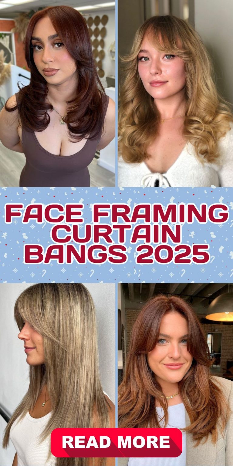 Frame Bangs Face Framing Curtain Bangs 2025: 20 Trendy Ideas for All Hair Types and ...