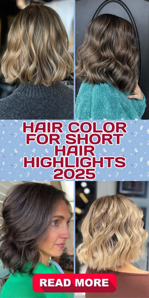 Hair Color for Short Hair Highlights 2025 20 Ideas