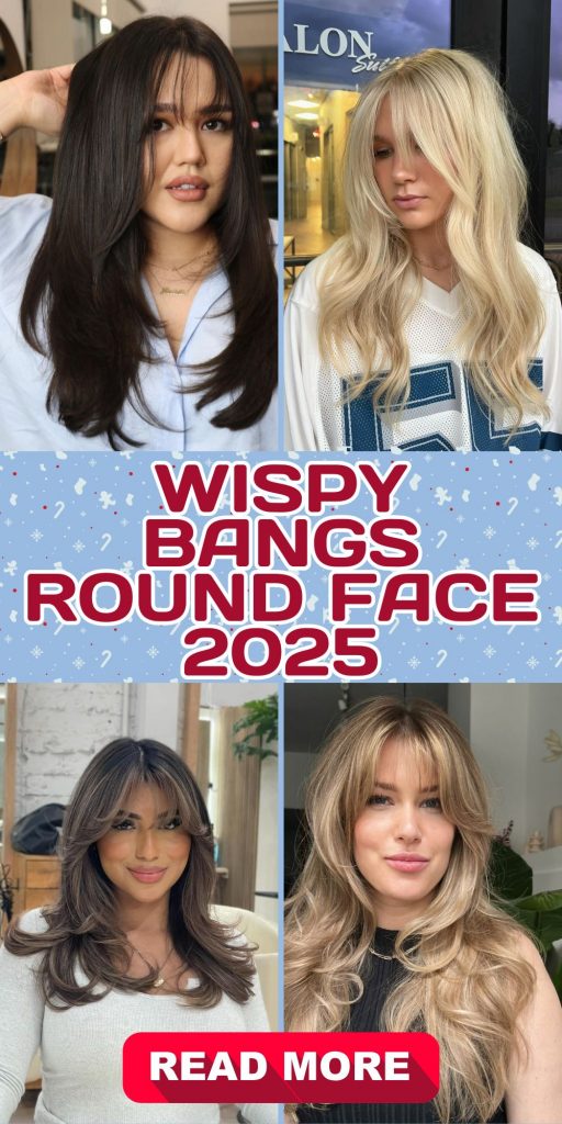 Wispy Bangs for Round Faces 2025: A Guide to Flattering Styles 20 Ideas