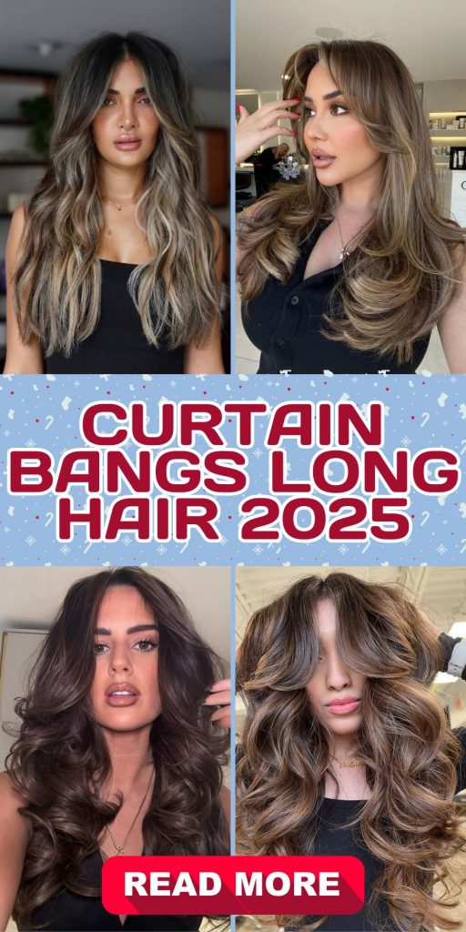 23 Stunning Ideas for Curtain Bangs on Long Hair in 2025