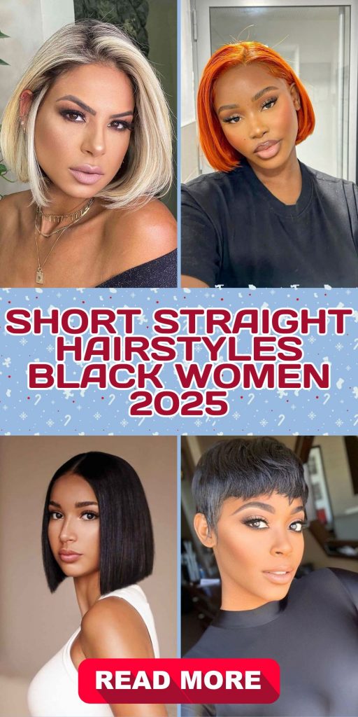 Short Straight Hairstyles for Black Women 2025 20 Ideas