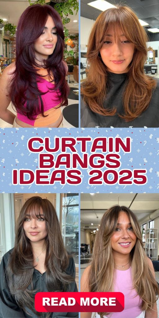 Curtain Bangs 23 Ideas 2025: Stylish and Trendy Ways to Wear Curtain Bangs This Year