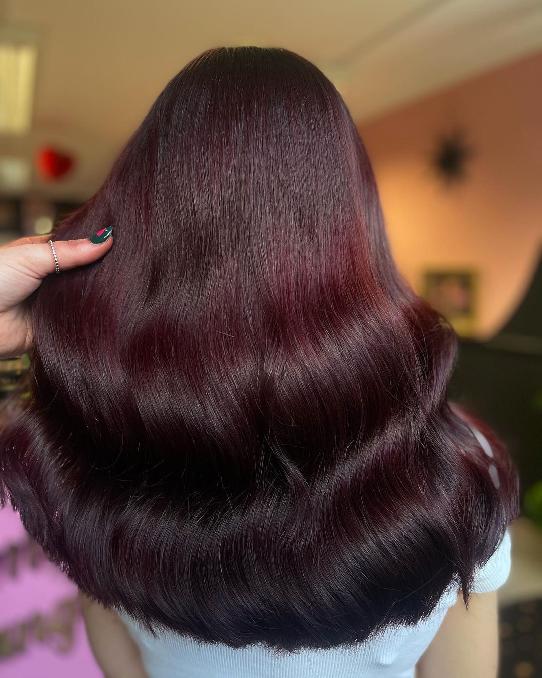 Gorgeous Black Cherry Hair Color Moment in HD Gorgeous Black Cherry Hair Color Moment in HD