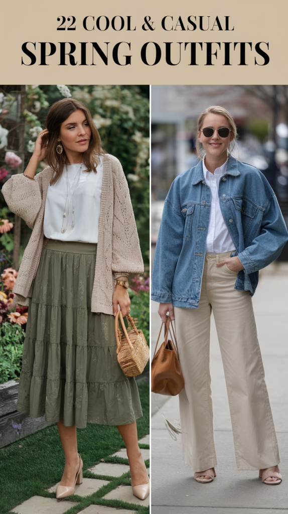 Cool & Casual Spring Outfits 2025: 22 Stylish Ideas for Every Occasion