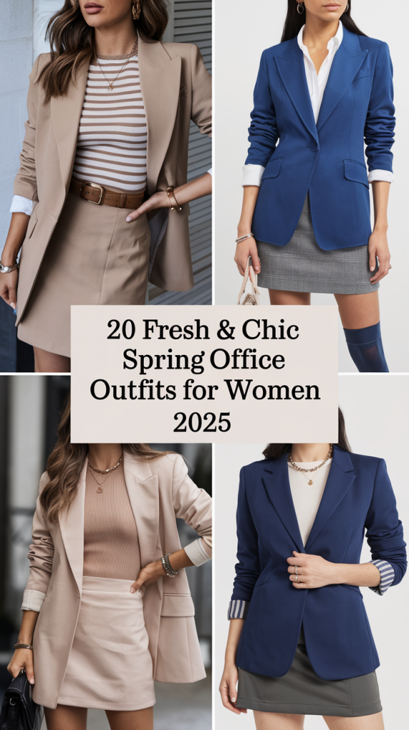 Fresh & Chic Spring Office Outfits for Women 2025: 20 Stylish Ideas