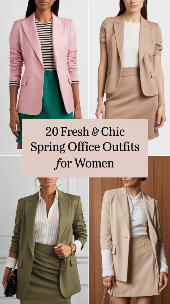 Fresh & Chic Spring Office Outfits for Women 2025: 20 Stylish Ideas