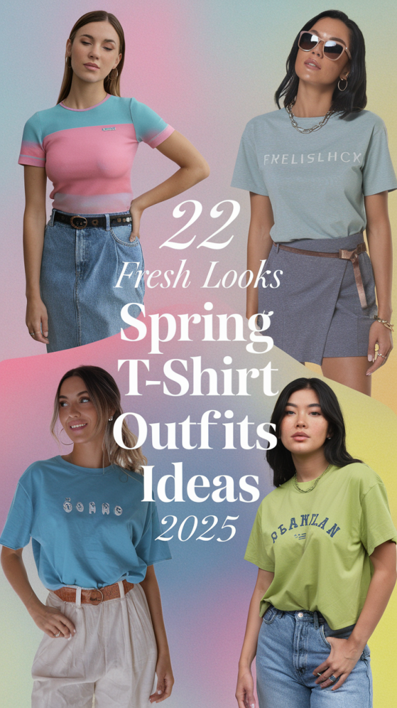 Fresh Looks: 22 Spring T-Shirt Outfit Ideas for 2025