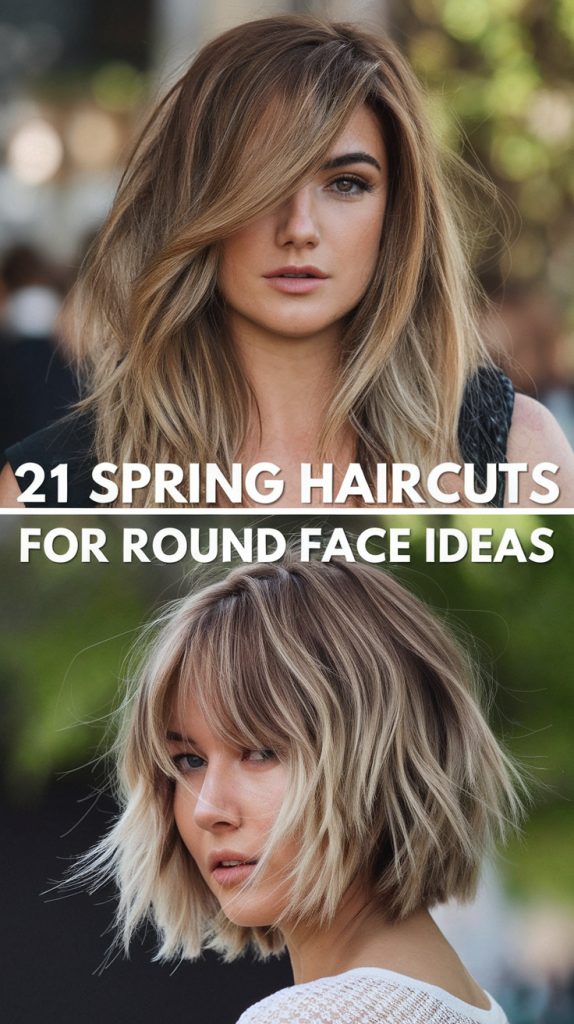 Spring Haircuts for Round Face 21 Ideas 2025