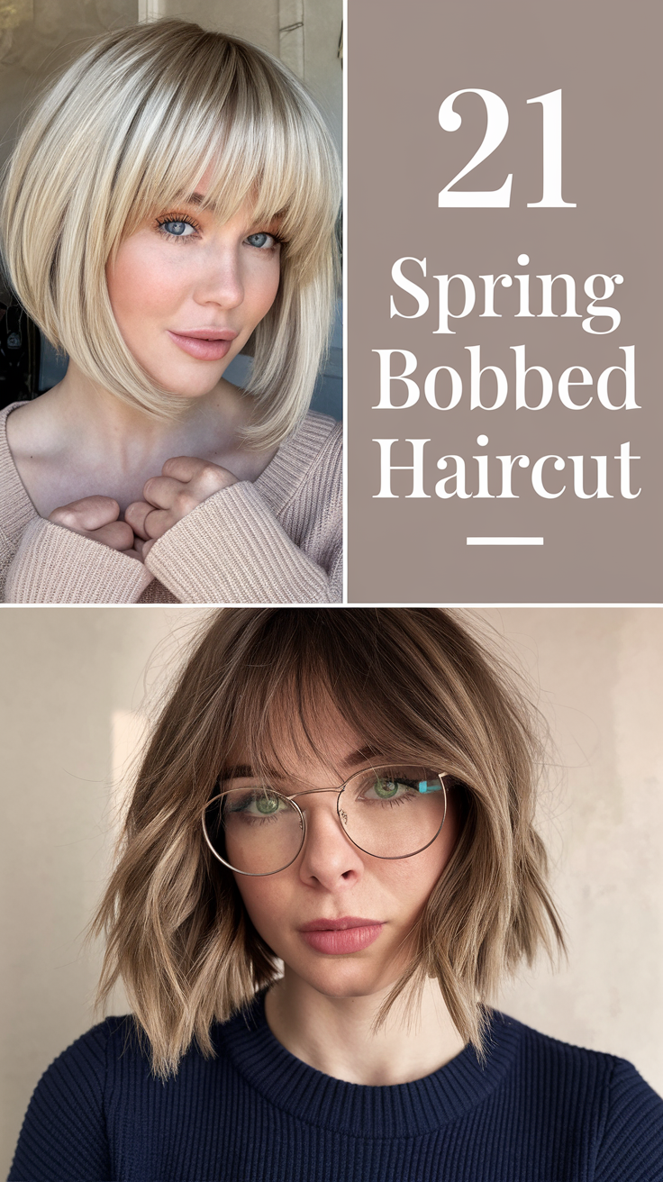 Spring Bobbed Haircut 2025 – 21 Trendy Ideas for a Fresh, Chic Look