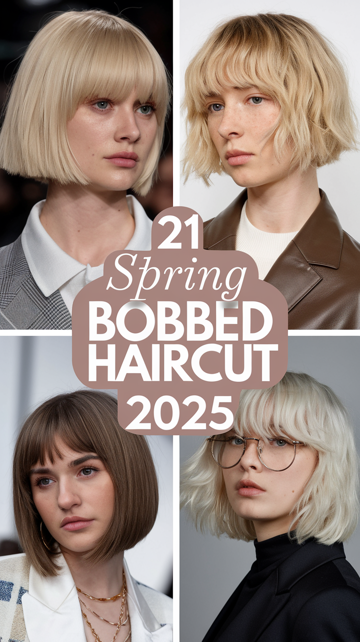 Spring Bobbed Haircut 2025 – 21 Trendy Ideas for a Fresh, Chic Look