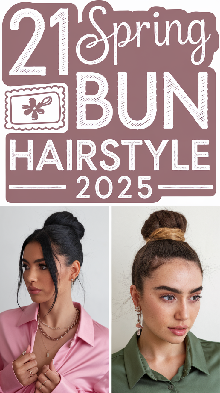 Spring Bun Hairstyle 21 Ideas 2025: Trendy and Elegant Looks for the Season