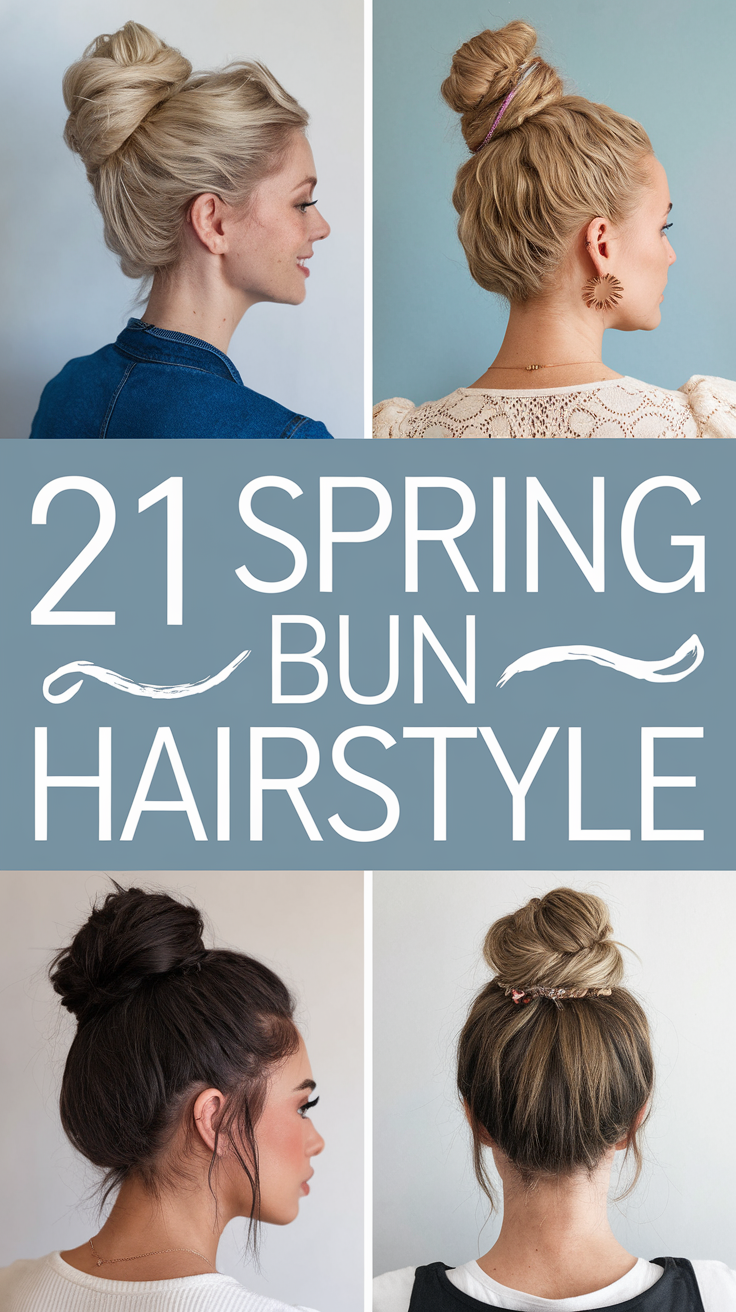 Spring Bun Hairstyle 21 Ideas 2025: Trendy and Elegant Looks for the Season