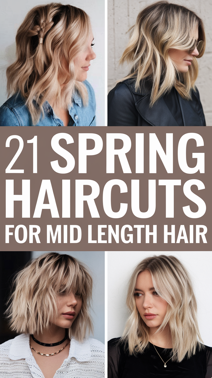 Spring Haircuts for Mid-Length Hair 21 Ideas 2025