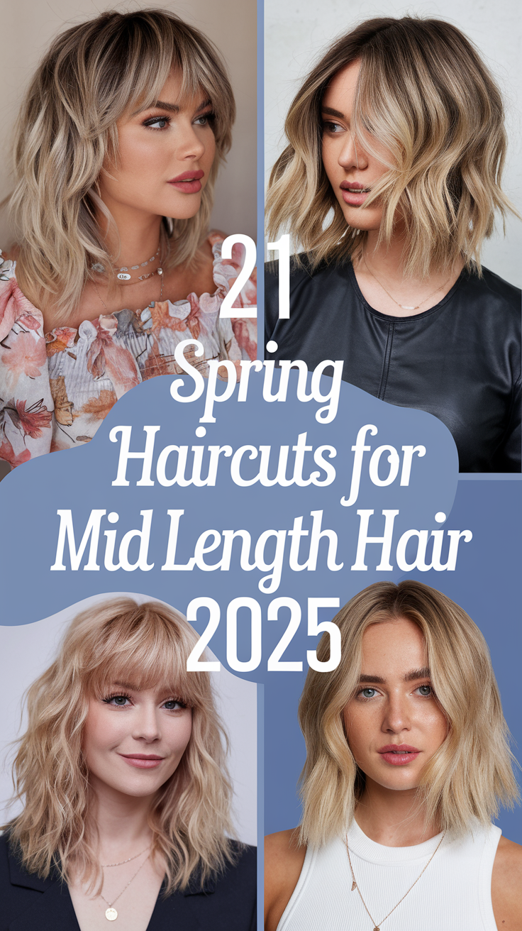 Spring Haircuts for Mid-Length Hair 21 Ideas 2025