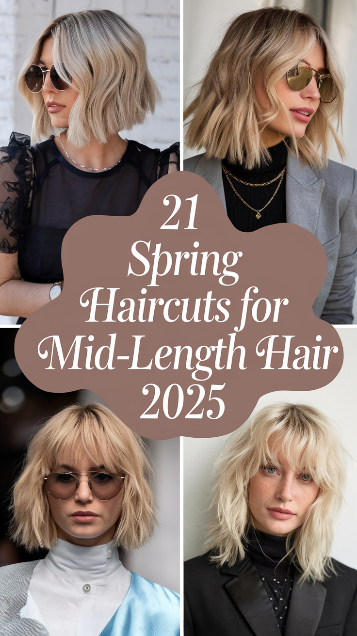 Spring Haircuts for Mid-Length Hair 21 Ideas 2025