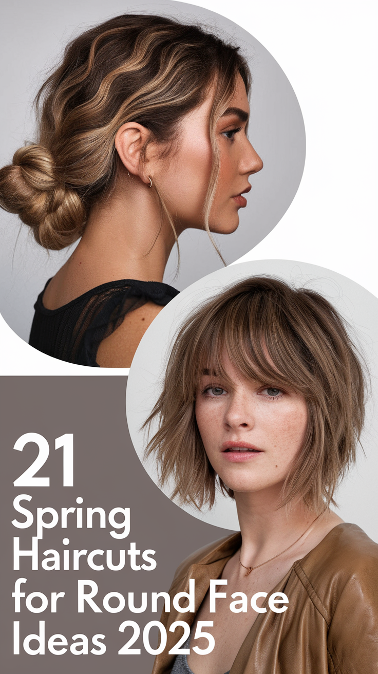 Spring Haircuts for Round Face 21 Ideas 2025