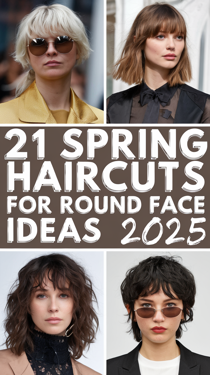 Spring Haircuts for Round Face 21 Ideas 2025