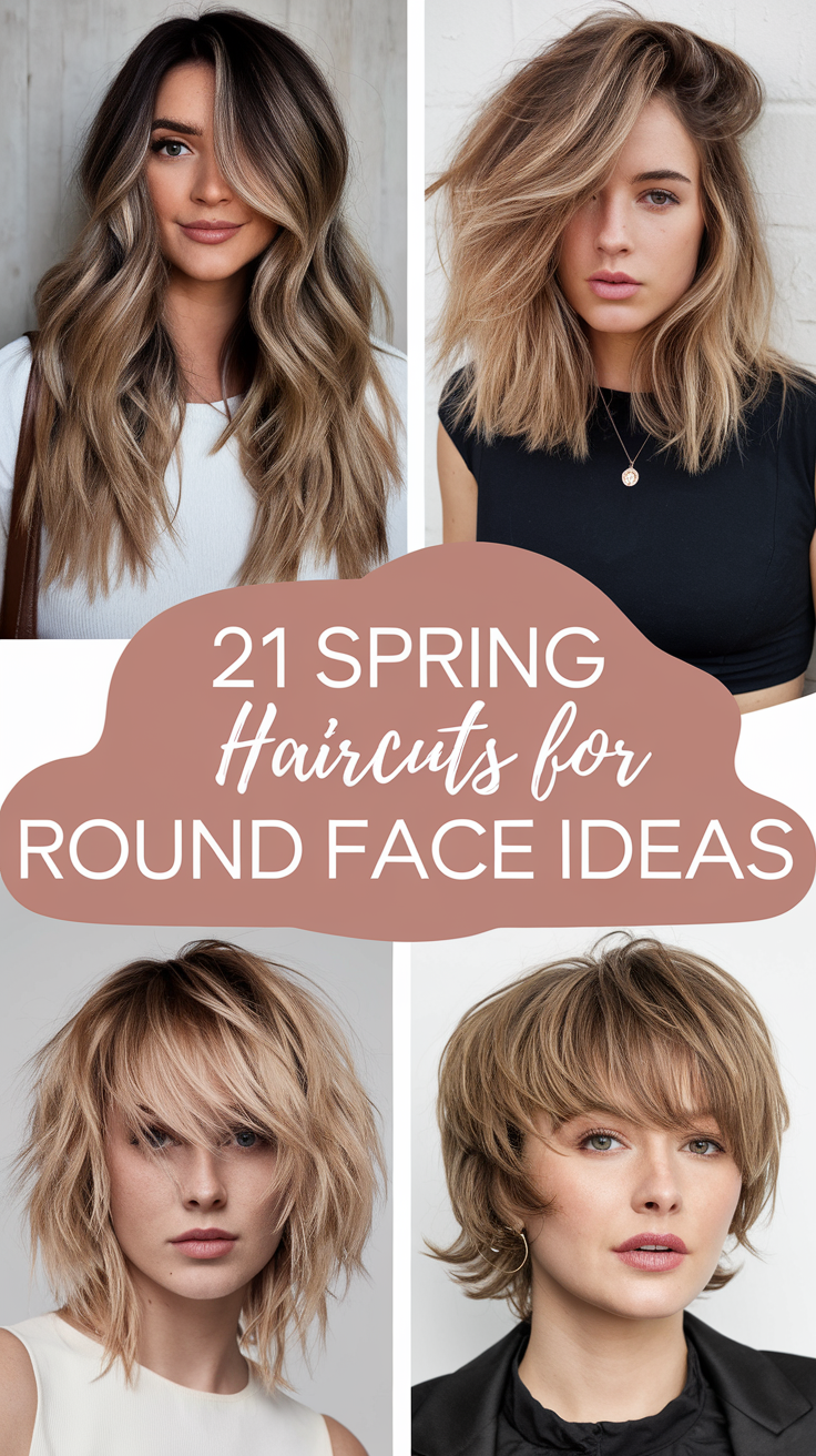 Spring Haircuts for Round Face 21 Ideas 2025