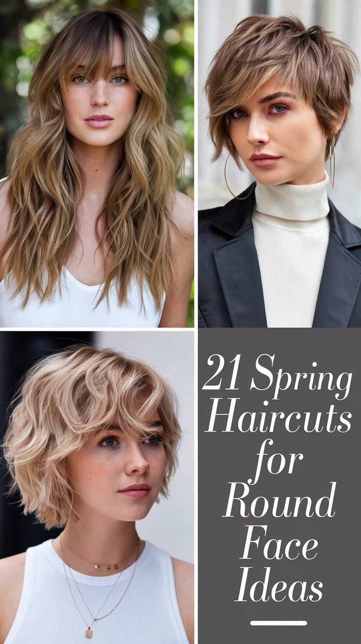 Spring Haircuts for Round Face 21 Ideas 2025