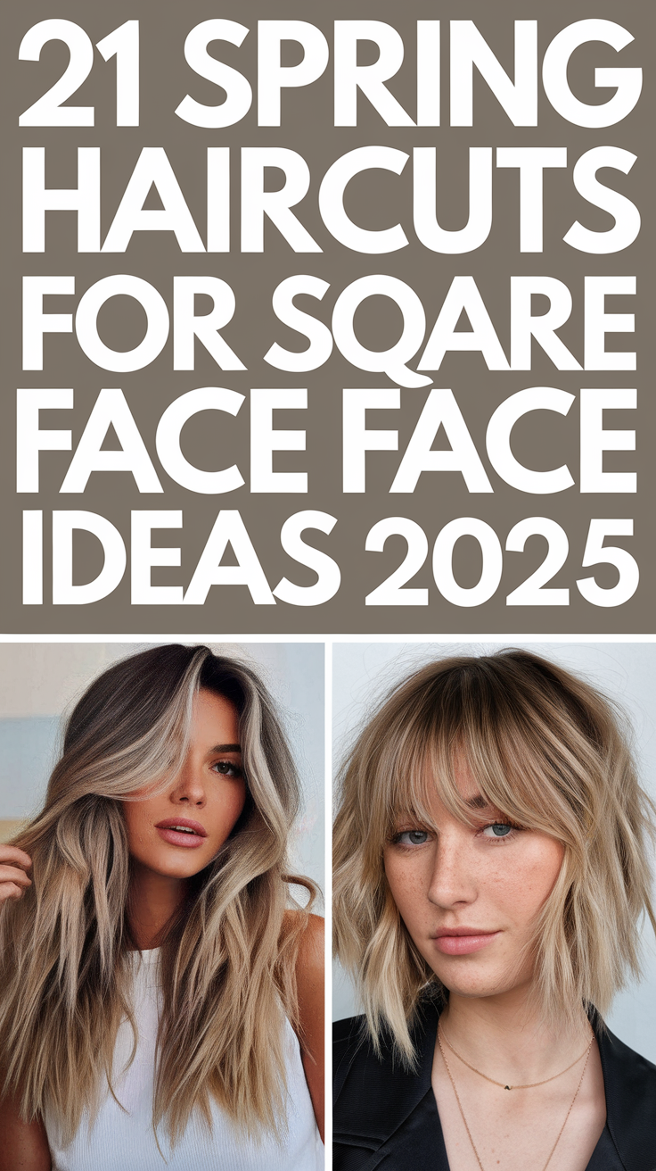 Spring Haircuts for Square Face 21 Ideas 2025