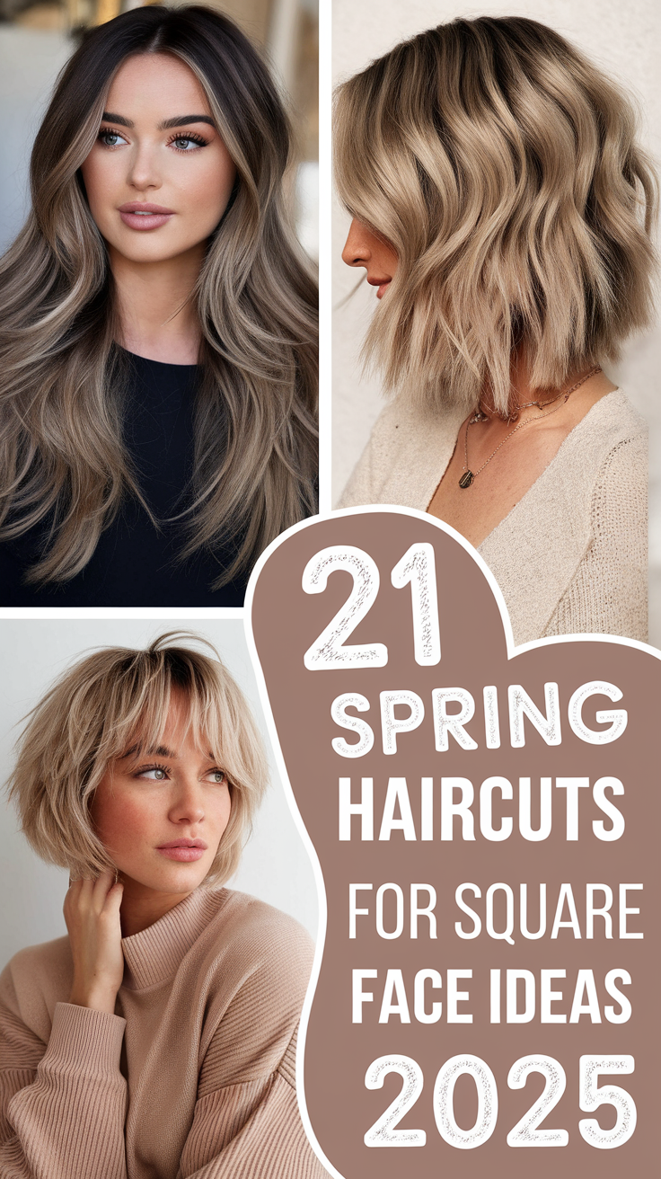 Spring Haircuts for Square Face 21 Ideas 2025